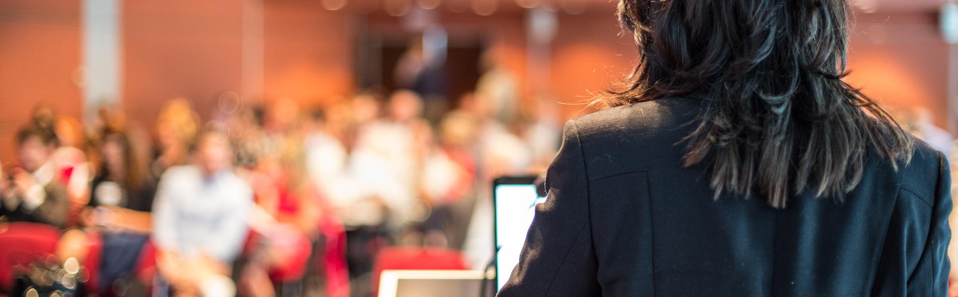 Female public speaker